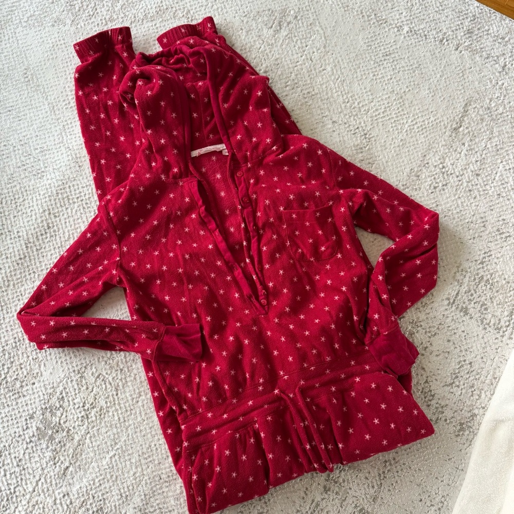 NEW Fleece Christmas Pattern Jumpsuit Pyjama